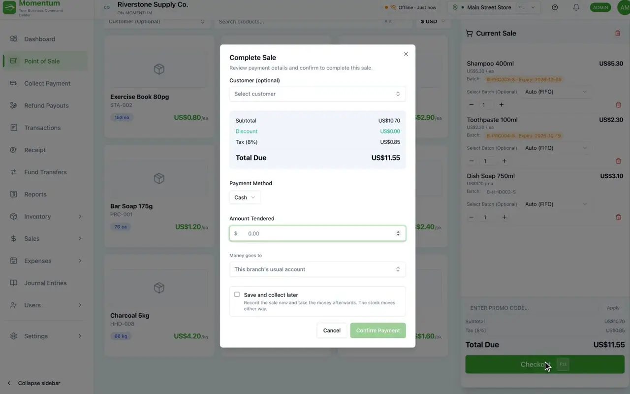 Point of sale